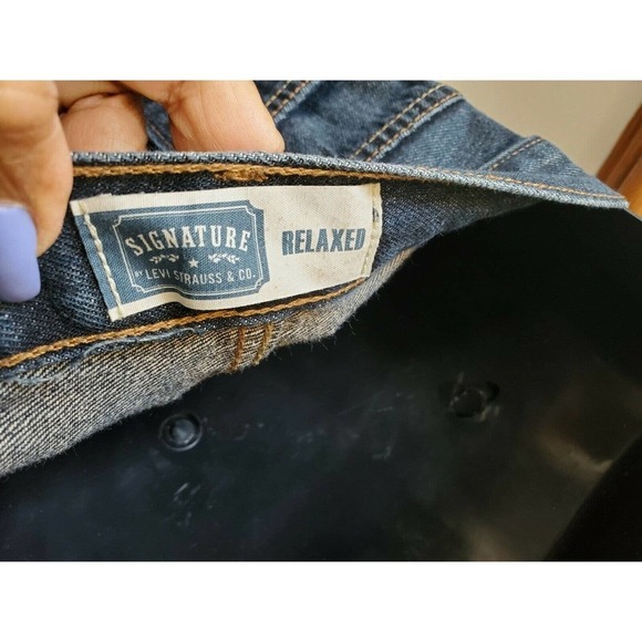 Levi's Signature Men's Blue Denim 100% Cotton Relaxed Fit Jeans Size 34/30 - Picture 8 of 11